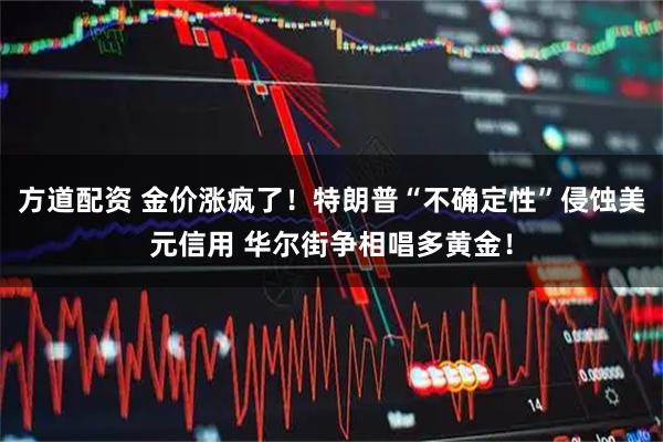 方道配资 金价涨疯了！特朗普“不确定性”侵蚀美元信用 华尔街争相唱多黄金！