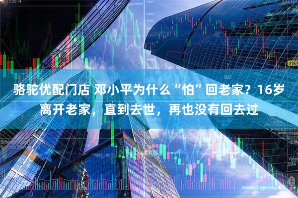 骆驼优配门店 邓小平为什么“怕”回老家？16岁离开老家，直到去世，再也没有回去过